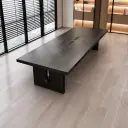 Black Solid Wood Conference Table thumbnail 1