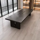 Black Solid Wood Conference Table thumbnail 1