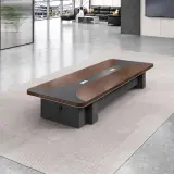 Large Boardroom Two-Tone Conference Table - Maoters thumbnail 1