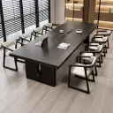 Black Solid Wood Conference Table thumbnail 2