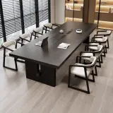 Black Solid Wood Conference Table thumbnail 2