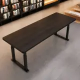 Height Adjustable Wooden Conference Table – Minimalist Long Workstation Desk for Office thumbnail 4