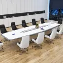 White Painted Long Conference Table – Perfect for Executive Meeting Rooms thumbnail 4