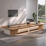 Modern Wood-Finish Conference Table for Office Meeting Rooms – Maoters thumbnail 4