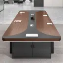 Large Boardroom Two-Tone Conference Table - Maoters thumbnail 4