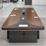 Large Boardroom Two-Tone Conference Table - Maoters thumbnail 4