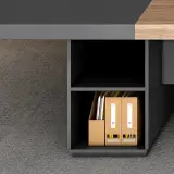 Modern Minimalist Long Conference Table Rectangular Meeting Desk for Office thumbnail 8