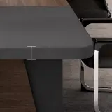 Modern Minimalist Long Conference Table Rectangular Meeting Desk for Office thumbnail 9
