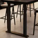 Height Adjustable Wooden Conference Table – Minimalist Long Workstation Desk for Office thumbnail 9