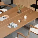 Adjustable Height Solid Wood Conference Table – Modern Long Meeting Desk for Office thumbnail 9