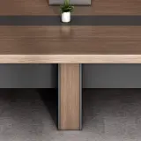 Modern Minimalist Long Conference Table Rectangular Meeting Desk for Office thumbnail 10