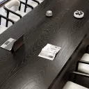 Black Solid Wood Conference Table thumbnail 9