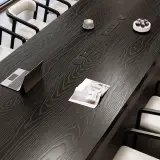 Black Solid Wood Conference Table thumbnail 9