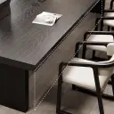 Black Solid Wood Conference Table thumbnail 10
