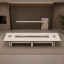 Premium Large Conference Table for Executive Offices – Long Modern Luxury Meeting Desk thumbnail 3
