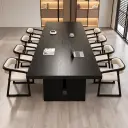 Black Solid Wood Conference Table thumbnail 3
