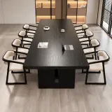 Black Solid Wood Conference Table thumbnail 3