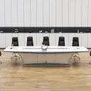 White Painted Long Conference Table – Perfect for Executive Meeting Rooms thumbnail 3