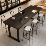 Height Adjustable Wooden Conference Table – Minimalist Long Workstation Desk for Office thumbnail 2