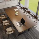 Height Adjustable Executive Meeting Desk — Electric Sit Stand Table for Healthy Collaboration thumbnail 2