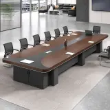 Large Boardroom Two-Tone Conference Table - Maoters thumbnail 2