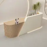 Curved Reception Desk – Salon & Training Center Counter thumbnail 4
