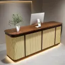 Wabi-sabi Style Reception Desk Made Of Rattan thumbnail 4