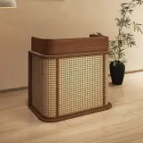 Luxury Rattan Reception Desk – Restaurant & Café Counter thumbnail 4