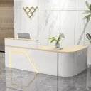 Classic And Versatile Rounded Cashier Reception Desk thumbnail 4