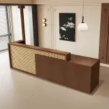 Reception Desk with Wood Finish for Office Entrances and Guest Areas – Maoters thumbnail 4