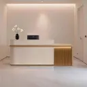 Luxury Wabi-Sabi Reception Desk – Salon & Boutique Counter thumbnail 1