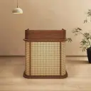 Luxury Rattan Reception Desk – Restaurant & Café Counter thumbnail 1