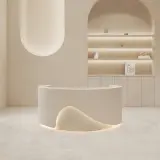 Curved Front Desk For Commercial Spaces thumbnail 1