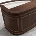 European Retro Solid Wood Curved Front Desk thumbnail 9