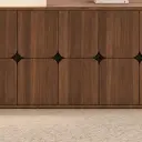 Modern reception desk with wood finish, suitable for office lobbies – Maoters thumbnail 8