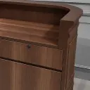 European Retro Solid Wood Curved Front Desk thumbnail 10