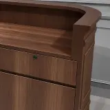 European Retro Solid Wood Curved Front Desk thumbnail 10