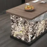 Modern Stone-Texture Reception Desk with Wood Top - Maoters thumbnail 10