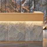 Modern luxury wood-finish reception desk - Maoters thumbnail 11
