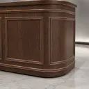 European Retro Solid Wood Curved Front Desk thumbnail 11