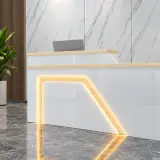 Classic And Versatile Rounded Cashier Reception Desk thumbnail 10