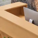 Modern luxury wood-finish reception desk - Maoters thumbnail 12