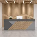 Modern Reception Desk With Cashier Counter thumbnail 3