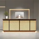 Wabi-sabi Style Reception Desk Made Of Rattan thumbnail 3