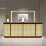 Wabi-sabi Style Reception Desk Made Of Rattan thumbnail 3