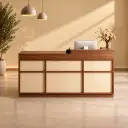 Modern reception desk suitable for office lobbies and salon reception areas – Maoters thumbnail 3