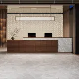 Modern Linear Reception Desk for Office Lobbies and Hospitality Spaces – Maoters thumbnail 3