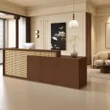 Reception Desk with Wood Finish for Office Entrances and Guest Areas – Maoters thumbnail 2