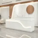 Minimalist Modern Reception Desk with LED Light Accent for Luxury Office Interiors - Maoters thumbnail 2