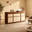 Modern reception desk suitable for office lobbies and salon reception areas – Maoters thumbnail 2